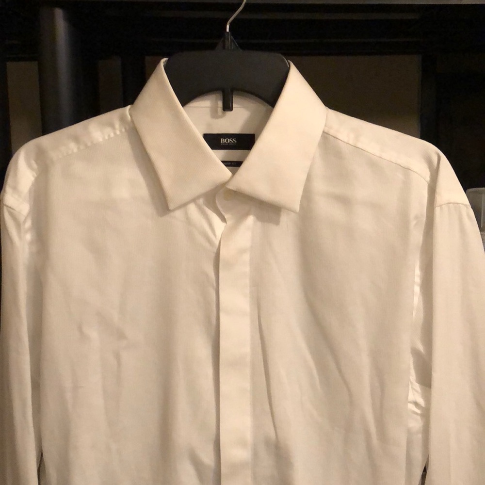Hugo boss tuxedo white dress shirt